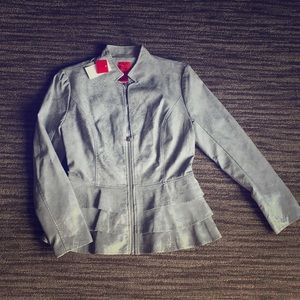 NWT V Christina Military Ruffle Jacket